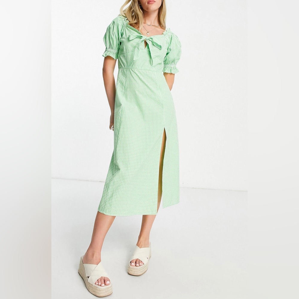 Summer Bow Front Midi Dress